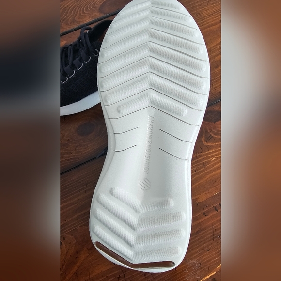 Johnston & Murphy Mens Blue Knit Shoes/Sneakers w/Brown Leather Accent Sz 8- 8.5 - Picture 7 of 9